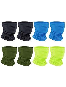 [8-Pack] Neck Gaiter Scarf, Breathable Bandana Face Bandana Cover Cooling Neck Gaiter for Men Women Cycling Hiking Fishing.