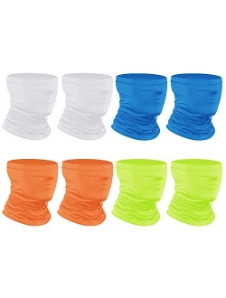 [8-Pack] Neck Gaiter Scarf, Breathable Bandana Face Bandana Cover Cooling Neck Gaiter for Men Women Cycling Hiking Fishing.