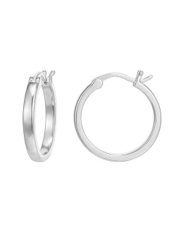 14K Gold Plated 925 Sterling Silver Post Lightweight Hoops | Gold Hoop Earrings for Women