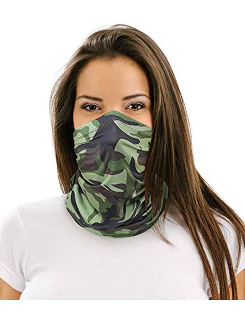 12 in 1 Multifunctional Neck Gaiter,Face Scarf Headwear for Unisex Men & Women