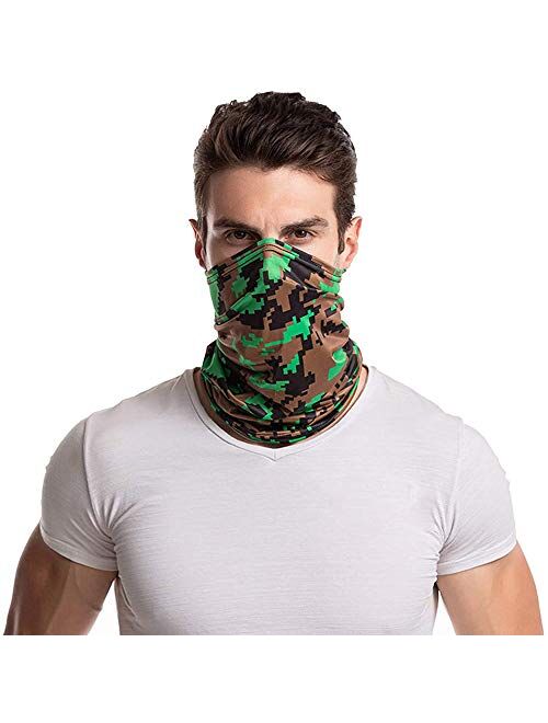 12 in 1 Multifunctional Neck Gaiter,Face Scarf Headwear for Unisex Men & Women