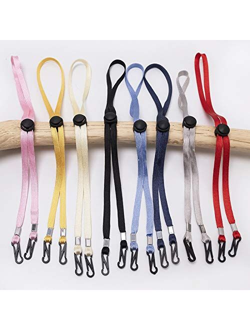 Glaring 10 Pack Adjustable Length Face Mask Lanyard Chain Strap Holder for Women Kids Holder Comfortable Around The Neck