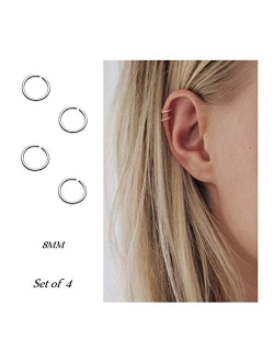 NZDLM Hoop cartilage earring fake earrings nose rings septum nose ring stainless steel for women men girls