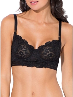 Womens Signature Lace Unlined Underwire Longline Bra, Style SA1068