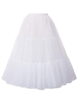 Women's Ankle Length Petticoats Wedding Slips Plus Size S-3X