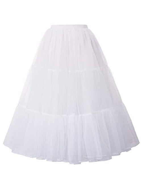 GRACE KARIN Women's Ankle Length Petticoats Wedding Slips Plus Size S-3X