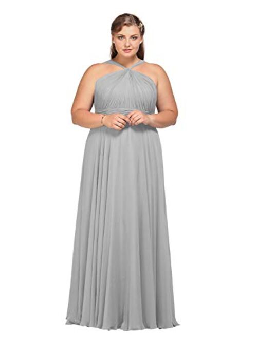 Alicepub Chiffon Bridesmaid Dresses for Women Long Formal Evening Dress Halter