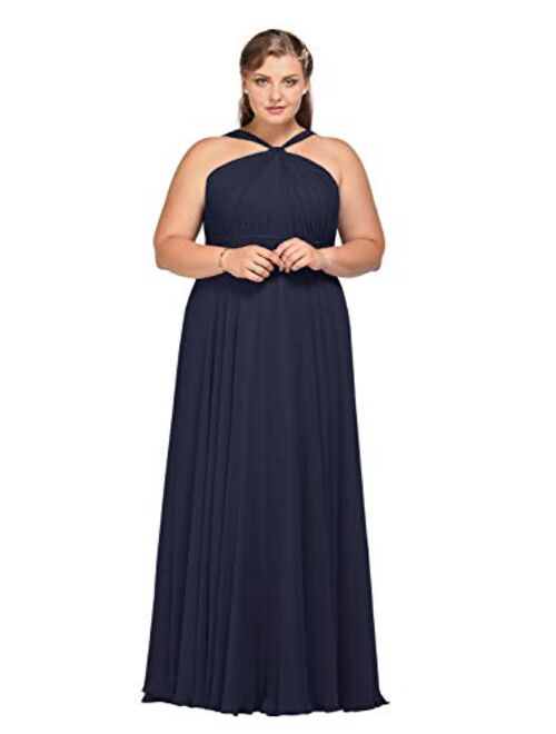 Alicepub Chiffon Bridesmaid Dresses for Women Long Formal Evening Dress Halter