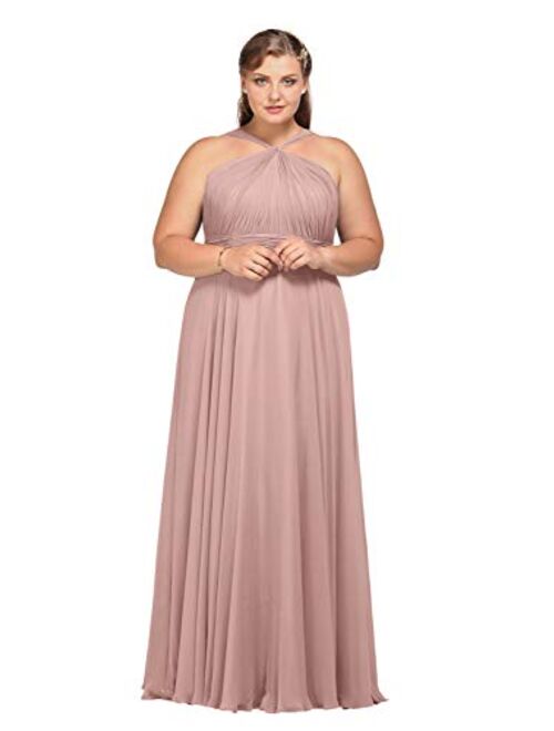 Alicepub Chiffon Bridesmaid Dresses for Women Long Formal Evening Dress Halter