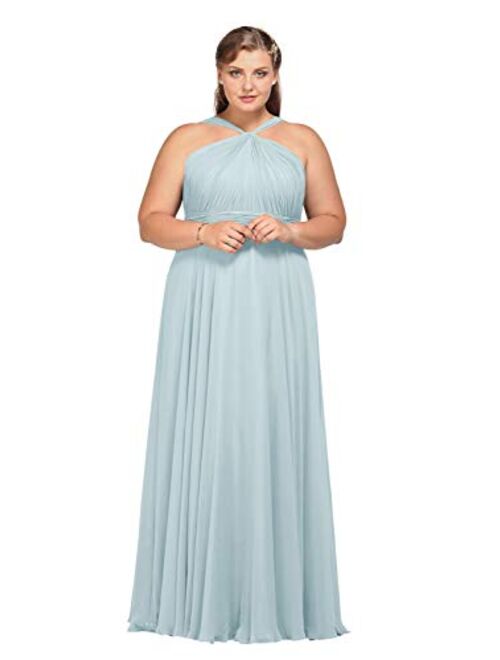 Alicepub Chiffon Bridesmaid Dresses for Women Long Formal Evening Dress Halter