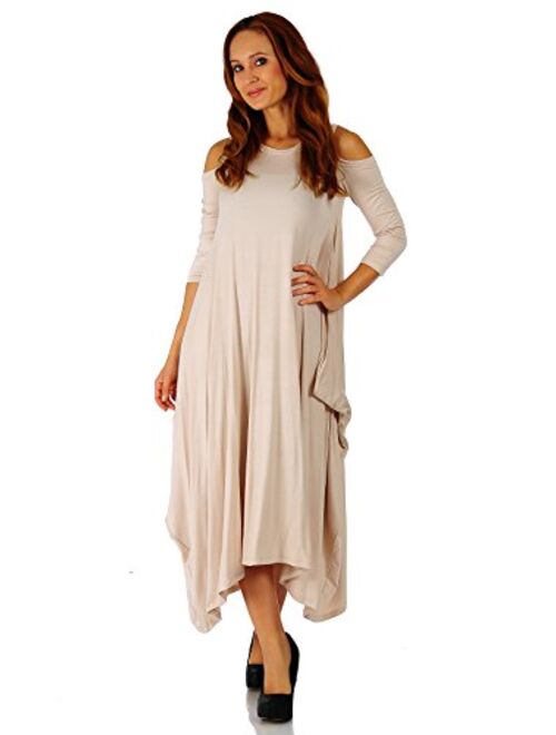 Simply Ravishing Rayon Span Maxi Boho Harem Various Style Dress (Size: Small - 5X)