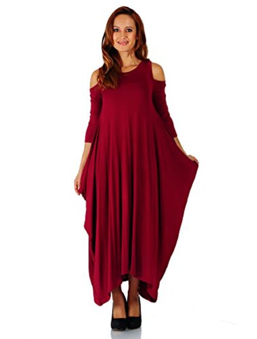 Simply Ravishing Rayon Span Maxi Boho Harem Various Style Dress (Size: Small - 5X)