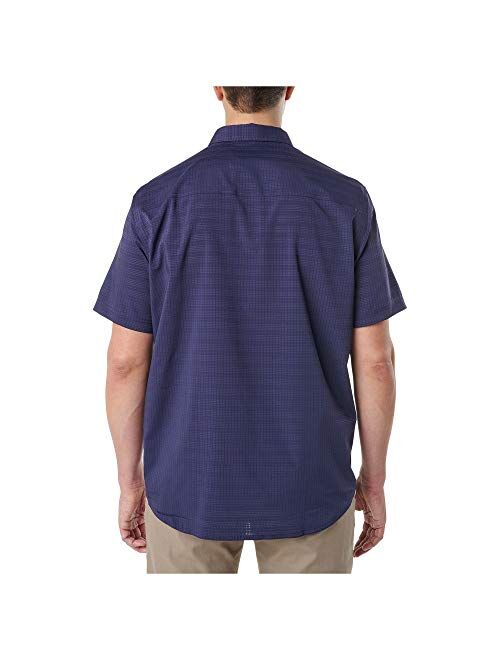 5.11 Tactical Men's Aerial Short Sleeve Casual Button-Down Polo Shirt, Polyester, Style 71378