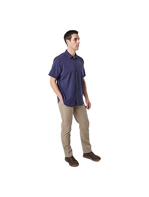 5.11 Tactical Men's Aerial Short Sleeve Casual Button-Down Polo Shirt, Polyester, Style 71378