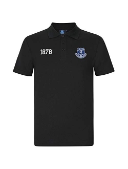 Everton Football Club Official Soccer Gift Mens Crest Polo Shirt Navy Blue