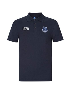 Everton Football Club Official Soccer Gift Mens Crest Polo Shirt Navy Blue