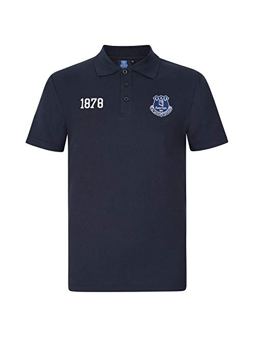 Everton Football Club Official Soccer Gift Mens Crest Polo Shirt Navy Blue