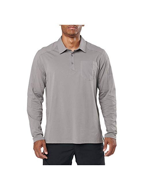 5.11 Tactical Men's Artillery Long Sleeve Polo, Patented Pen Pocket, Style 72125