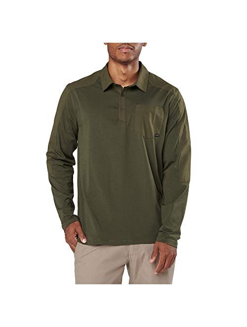 5.11 Tactical Men's Artillery Long Sleeve Polo, Patented Pen Pocket, Style 72125