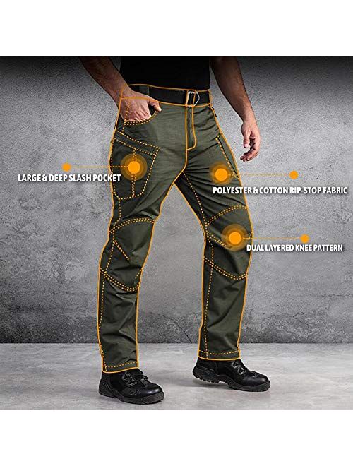 ANTARCTICA Mens Tactical Pants Water Repellent Ripstop Cargo Pants Military Army Combating Fishing Travel Hiking Casual