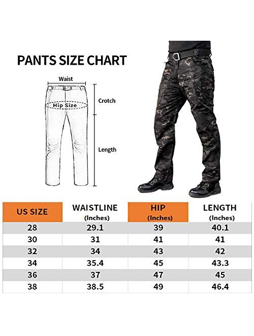 ANTARCTICA Mens Tactical Pants Water Repellent Ripstop Cargo Pants Military Army Combating Fishing Travel Hiking Casual