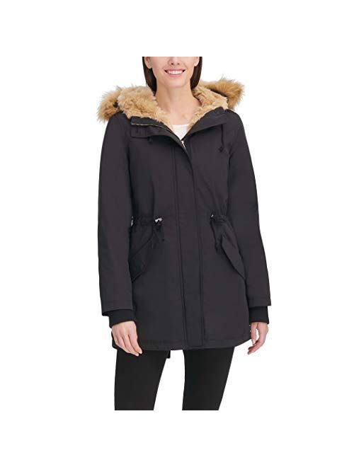 Levi's Women's Faux Fur Lined Hooded Parka Jacket(Standard and Plus Size)