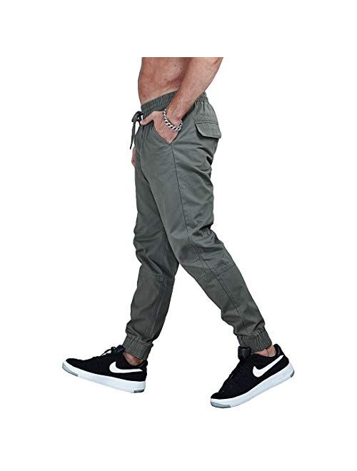 Buy AIMPACT Men's Chino Jogger Pants Casual Fitted Cotton Camo