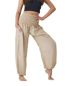 B BANGKOK PANTS Harem Pants Women Boho Clothes with Pockets