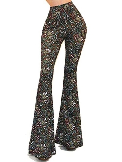 Vivicastle Women's USA Boho 3rd Hippie Wide Leg Flared Bell Bottom Pants