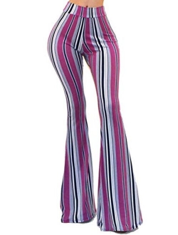 Vivicastle Women's USA Boho 3rd Hippie Wide Leg Flared Bell Bottom Pants