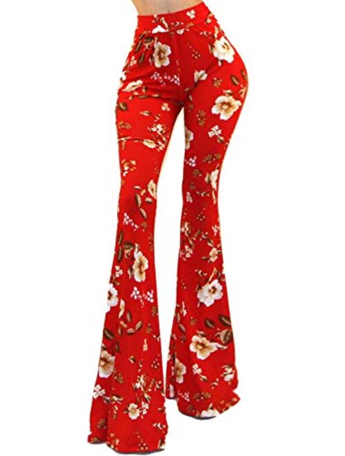 Vivicastle Women's USA Boho 3rd Hippie Wide Leg Flared Bell Bottom Pants