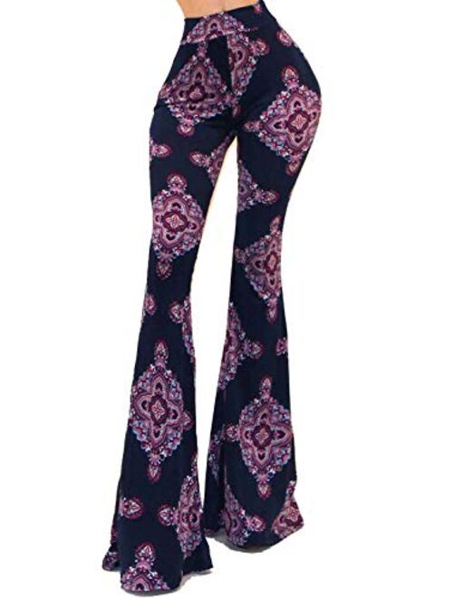 Vivicastle Women's USA Boho 3rd Hippie Wide Leg Flared Bell Bottom Pants