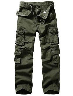 AKARMY Men's Military Tactical Pants Work Cargo Pants Casual Relaxed Fit Trousers with Multi Pockets