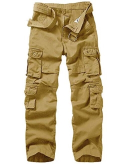 AKARMY Men's Military Tactical Pants Work Cargo Pants Casual Relaxed Fit Trousers with Multi Pockets