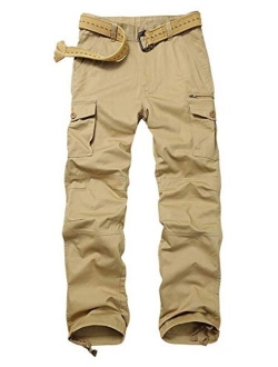 AKARMY Men's Military Tactical Pants Work Cargo Pants Casual Relaxed Fit Trousers with Multi Pockets