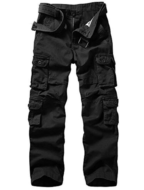 AKARMY Men's Military Tactical Pants Work Cargo Pants Casual Relaxed Fit Trousers with Multi Pockets