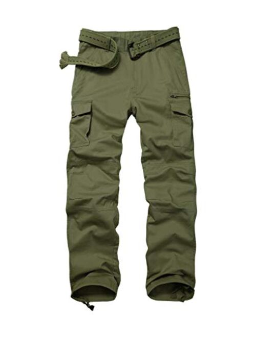 AKARMY Men's Military Tactical Pants Work Cargo Pants Casual Relaxed Fit Trousers with Multi Pockets