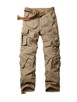 KOCTHOMY Men's Tear Resistant Lightweight Multi-Pockets Cargo Pants Tactical Outdoor Military Work Trousers