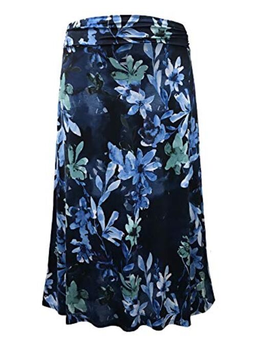 LEEBE Women's Plus Size Maxi Skirt (1X-5X)