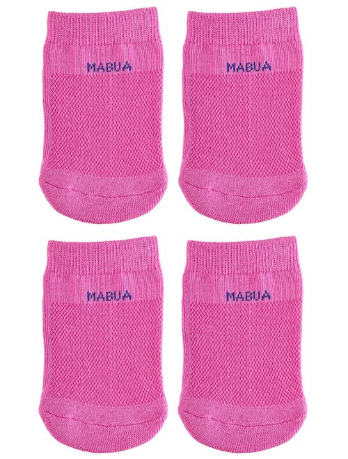 Mabua PINK Anti-slip Breathable Half Socks, 4 Pairs