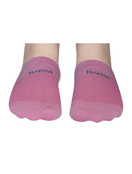 Mabua PINK Anti-slip Breathable Half Socks, 4 Pairs