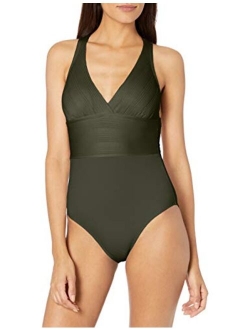 Women's Multi Strap Cross Back One Piece Swimsuit