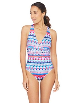 Women's Multi Strap Cross Back One Piece Swimsuit