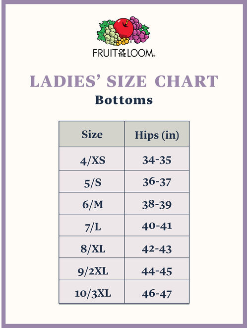 Fruit of the Loom Women's Cotton Stretch Hipster Underwear, 6 Pack