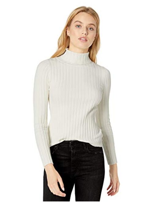 The Drop Women's Amy Fitted Turtleneck Ribbed Sweater