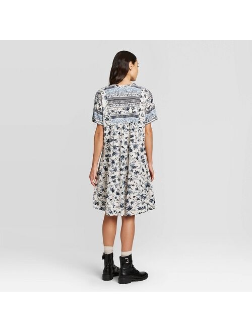 Buy Women's Floral Print Short Sleeve Dress - Knox Rose White online ...