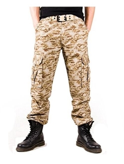 Tonwhar Men's Camouflage Hunting Cargo Pant Cotton Casual Military Army Camo Pants