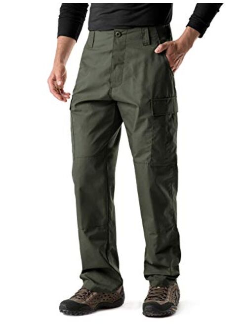 CQR Men's Tactical Pants, Military Combat BDU/ACU Cargo Pants, Water Repellent Ripstop Work Pants, Hiking Outdoor Apparel