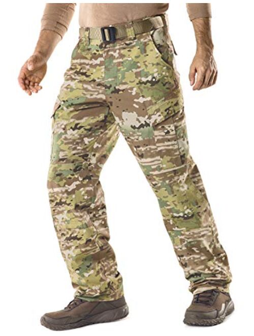 CQR Men's Tactical Pants, Military Combat BDU/ACU Cargo Pants, Water Repellent Ripstop Work Pants, Hiking Outdoor Apparel