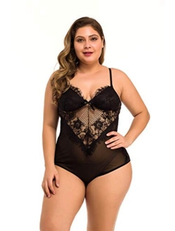 Sexy Lingerie for Women Plus Size Lace Sexy Bodysuit for Women Teddy Babydoll Lingerie Womens Sleepwear Nightgowns